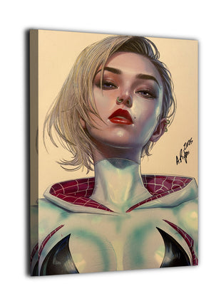 Spider-Gwen Wall Art | Marvel Spider-Verse HD Acrylic, Metal & Canvas - Snapping Turtle Gallery