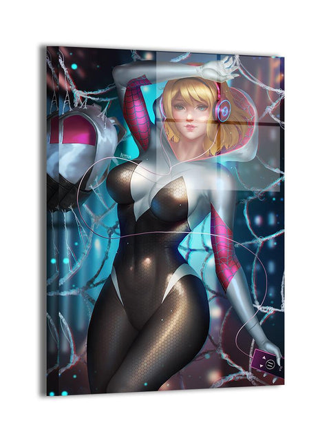 Spider-Gwen Wall Art | Spider-Verse HD Acrylic, Metal & Canvas Print - Snapping Turtle Gallery