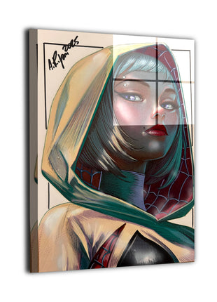 Spider-Gwen Wall Art | Spider-Verse Ultra-HD Acrylic, Metal & Canvas - Snapping Turtle Gallery