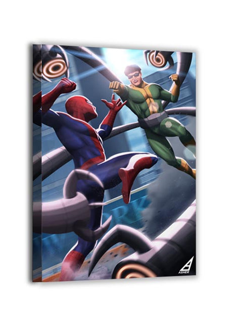 Spider-Man vs Doc Ock Wall Art | Marvel Fan Art | Snapping Turtle Gallery [variant_option1] Print, Premium Wall Art by Snapping Turtle Gallery