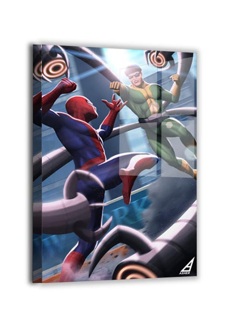 Spider-Man vs Doc Ock Wall Art | Marvel Fan Art | Snapping Turtle Gallery [variant_option1] Print, Premium Wall Art by Snapping Turtle Gallery