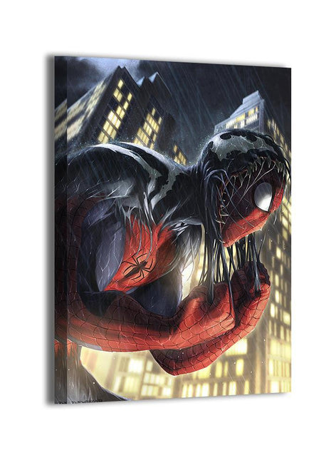 Spider-Man vs Venom Wall Art | Marvel Fan Art | Snapping Turtle Gallery [variant_option1] Print, Premium Wall Art by Snapping Turtle Gallery