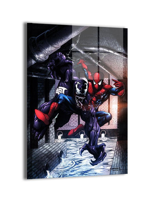 Spider-Man vs Venom Wall Art | Marvel Fan Art | Snapping Turtle Gallery [variant_option1] Print, Premium Wall Art by Snapping Turtle Gallery