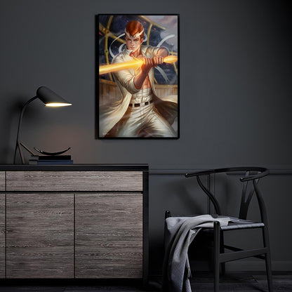 Spirit Blade Warrior Wall Art Room Mockup – Kuwabara YuYu Hakusho by Nopeys