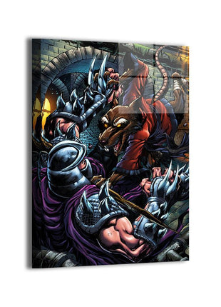 Splinter vs Shredder Wall Art | Vengeance Clash | Snapping Turtle Gallery - Snapping Turtle Gallery