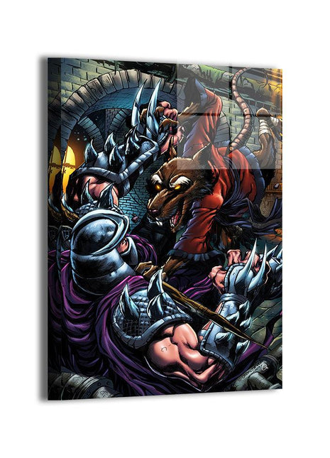 Splinter vs Shredder Wall Art | Vengeance Clash | Snapping Turtle Gallery - Snapping Turtle Gallery
