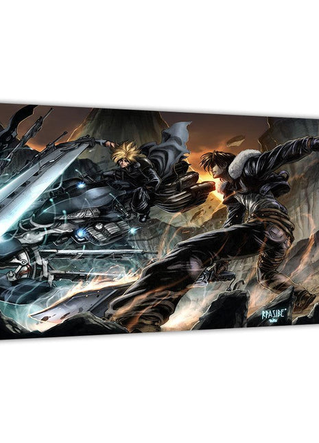 Squall vs Cloud Wall Art | Final Fantasy Fan Art | Snapping Turtle Gallery - Snapping Turtle Gallery
