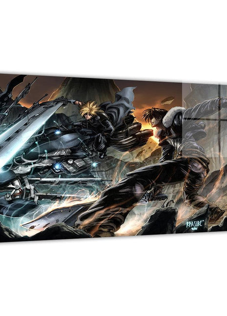 Squall vs Cloud Wall Art | Final Fantasy Fan Art | Snapping Turtle Gallery - Snapping Turtle Gallery