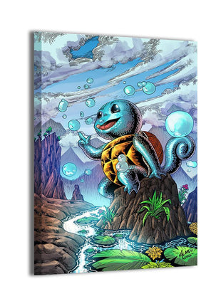 Squirtle Wall Art | Pokémon Fan Art | Snapping Turtle Gallery [variant_option1] Print, Premium Wall Art by Snapping Turtle Gallery