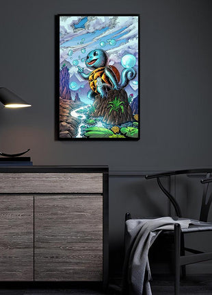 Squirtle Wall Art | Pokémon Fan Art | Snapping Turtle Gallery [variant_option1] Print, Premium Wall Art by Snapping Turtle Gallery