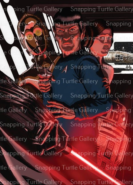 Star Wars Vs Star Trek, Poster, Posters, Prints, & Visual Artwork, [variant_option1] Print, Premium Wall Art by Snapping Turtle Gallery