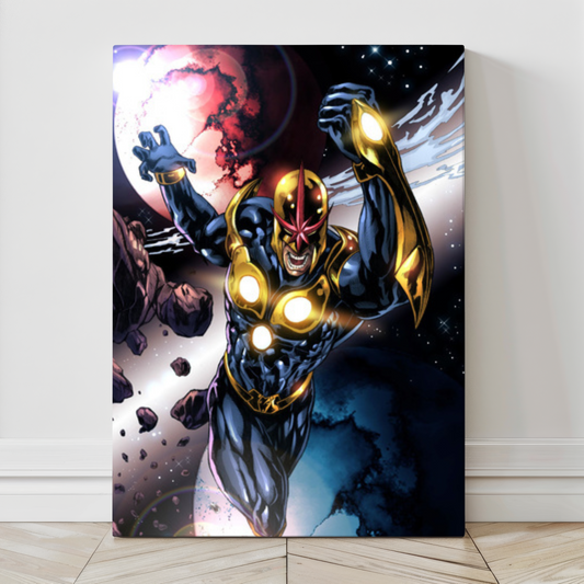 Large Nova Rider wall art print in space setting