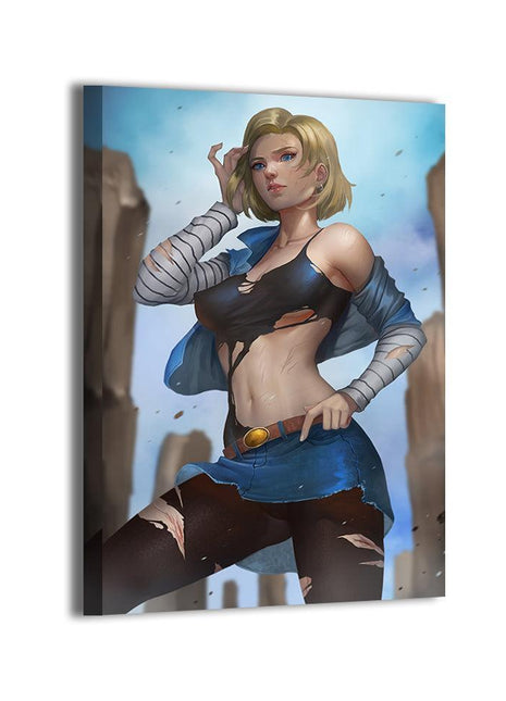 Android 18 Wall Art | Dragon Ball Ultra-HD Acrylic, Metal & Canvas Print - Snapping Turtle Gallery