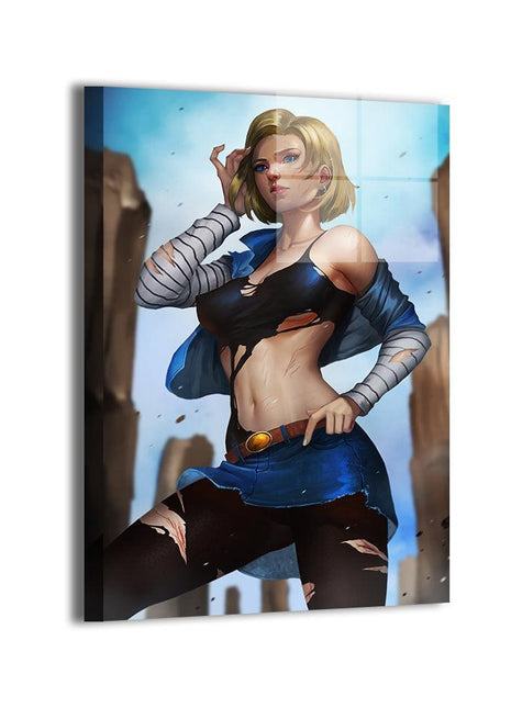 Android 18 Wall Art | Dragon Ball Ultra-HD Acrylic, Metal & Canvas Print - Snapping Turtle Gallery