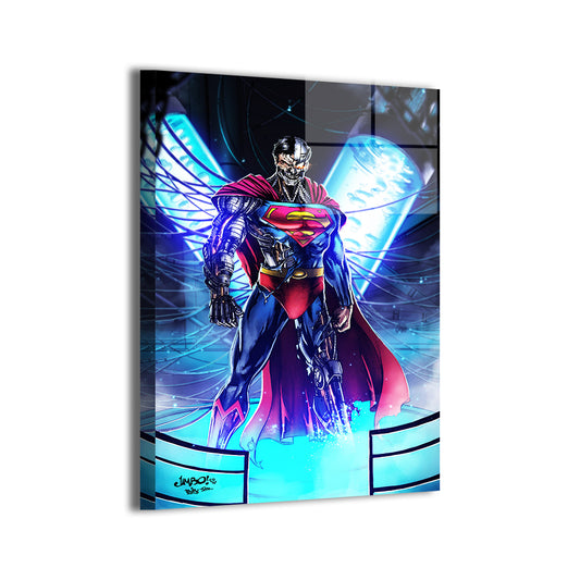 Steel Nemesis Wall Art Metal Print – Cyborg Superman by Jimbo Salgado & Tots Valeza