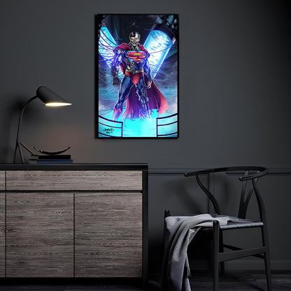 Steel Nemesis Wall Art Room Mockup – Cyborg Superman by Jimbo Salgado & Tots Valeza