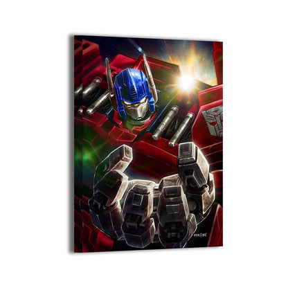 Steel Vanguard Wall Art Canvas Print – Optimus Prime Transformers by Ryan Pasibe
