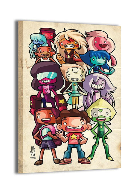Steven Universe Wall Art | Gem Squad Shuffle | Snapping Turtle Gallery - Snapping Turtle Gallery
