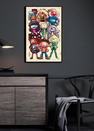 Steven Universe Wall Art | Gem Squad Shuffle | Snapping Turtle Gallery - Snapping Turtle Gallery