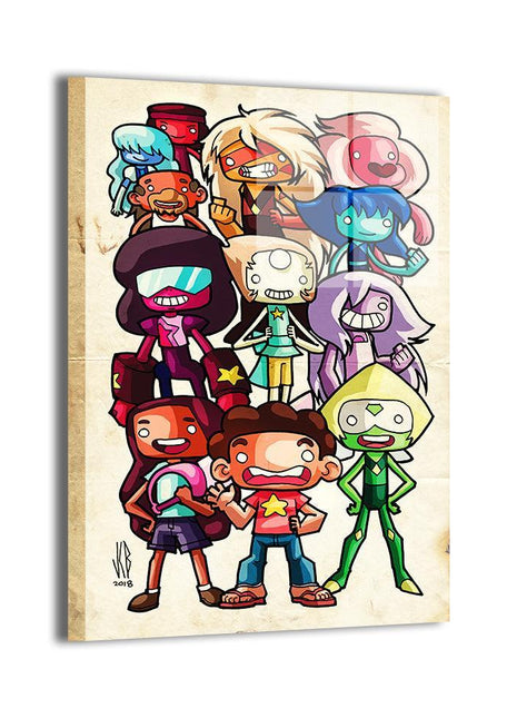 Steven Universe Wall Art | Gem Squad Shuffle | Snapping Turtle Gallery - Snapping Turtle Gallery