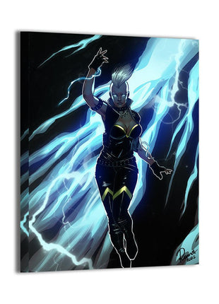 Storm X-Men Marvel Art - Ororo Munroe Weather Goddess Ultra-HD Acrylic & HD Metal Gallery Print - Marvel Mutant Heroine Artwork - Premium Wall Decor