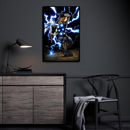 Ultimate Thor wall art with Stormbreaker and blue lightning – 11x17 poster print