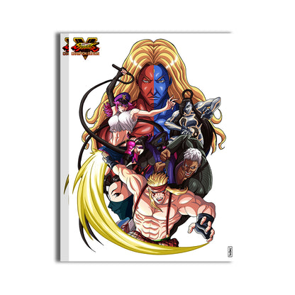 Street Fighter V Rivals Canvas Print – Urien, Poison, Kolin, Gill, Seth, Ed, Abigail by Ray Dash