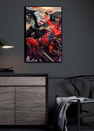 Superman x Magneto Art | Acrylic, Metal & Canvas - Snapping Turtle Gallery