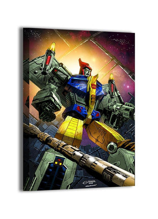 Swoop Dinobot Art | Acrylic, Metal & Canvas - Snapping Turtle Gallery