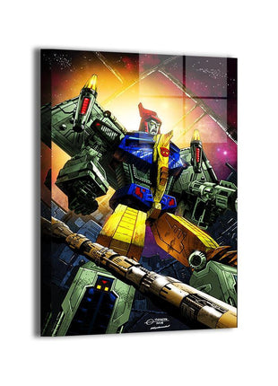 Swoop Dinobot Art | Acrylic, Metal & Canvas - Snapping Turtle Gallery