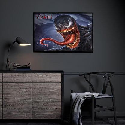 Symbiote Fury Wall Art Room Mockup – Venom by El Geron