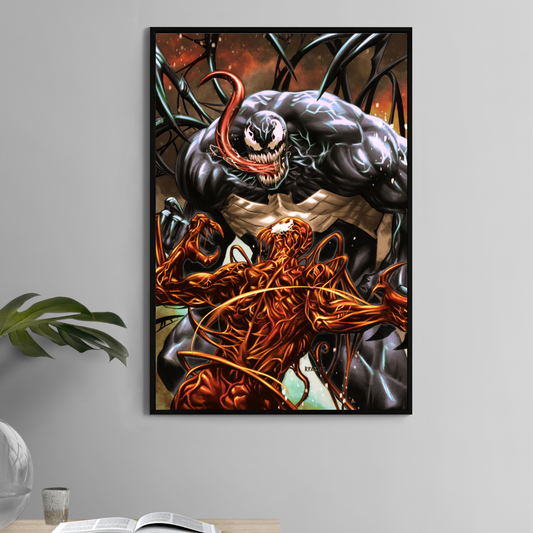 11x17 fan art print of Venom fighting Carnage by Ryan Pasibe