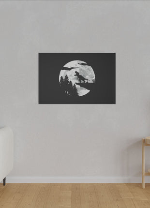 T-Rex Silhouette Art | Acrylic, Metal & Canvas - Snapping Turtle Gallery