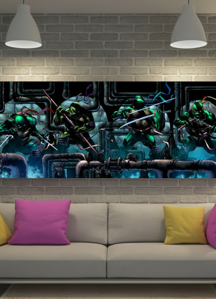 TMNT Wall Art | Ninja Turtles Acrylic, Metal & Canvas Panoramic Print - Snapping Turtle Gallery