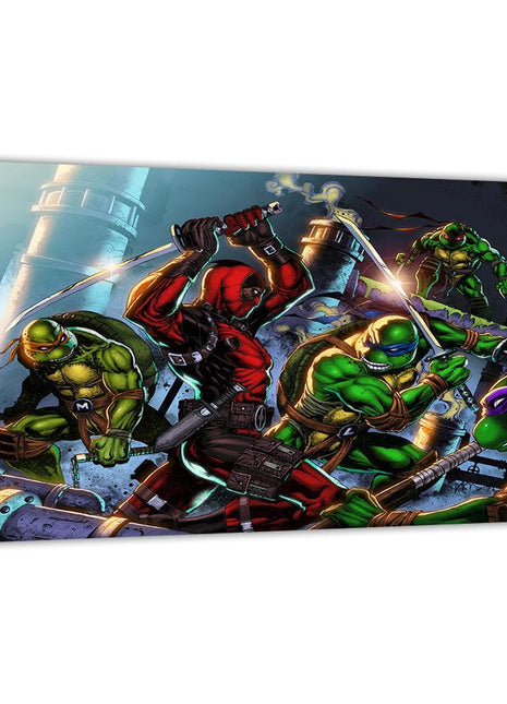 TMNT x Deadpool Art | Acrylic, Metal & Canvas - Snapping Turtle Gallery