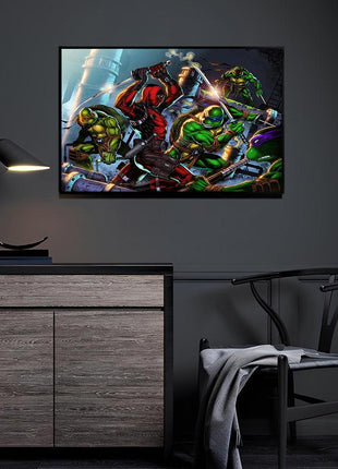 TMNT x Deadpool Art | Acrylic, Metal & Canvas - Snapping Turtle Gallery