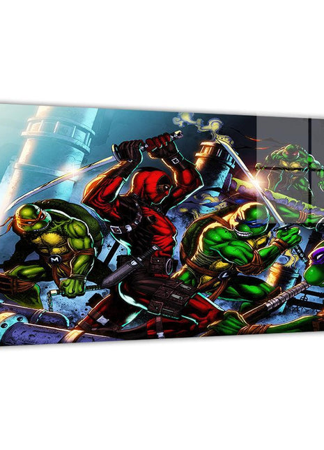 TMNT x Deadpool Art | Acrylic, Metal & Canvas - Snapping Turtle Gallery