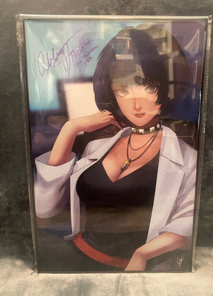Tae Takemi Signed Print | Persona 5 Abby Trott Autograph | Snapping Turtle Gallery - Snapping Turtle Gallery