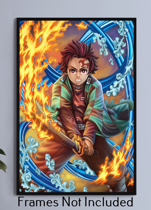 Tanjiro Kamado Wall Art | Demon Slayer Fan Art | Snapping Turtle Gallery - Snapping Turtle Gallery