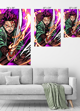 Tanjiro Wall Art | Demon Slayer Fan Art | Snapping Turtle Gallery - Snapping Turtle Gallery