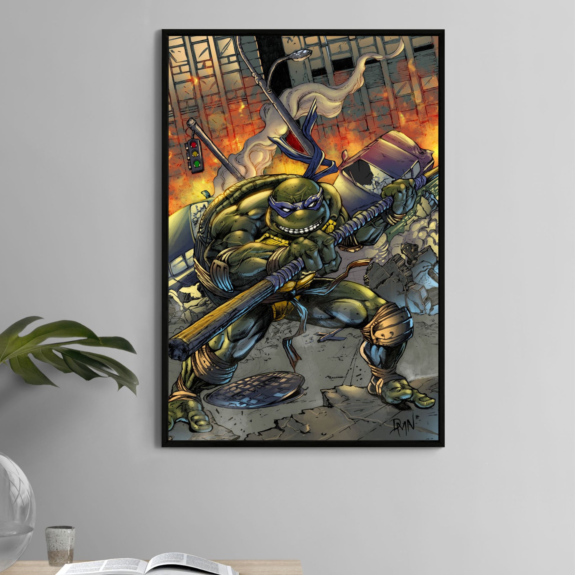  Donatello TMNT wall art 11x17 print – bo staff action pose