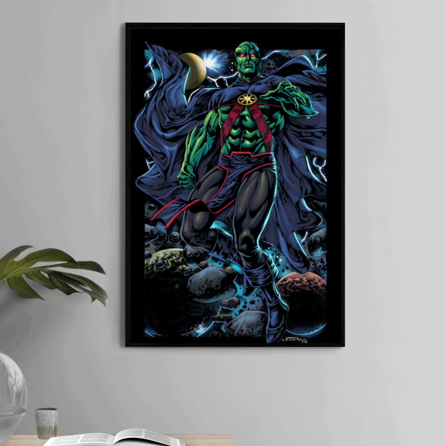 Martian Manhunter superhero art print 11x17 poster – Snapping Turtle Gallery