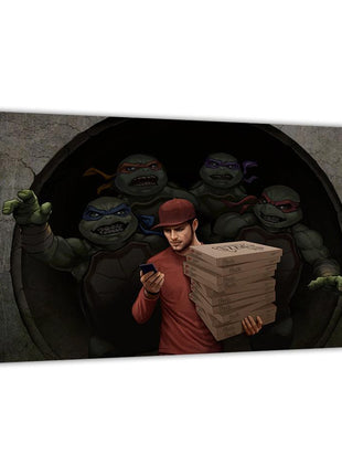 The Pizza Delivery Guy, , Posters, Prints, & Visual Artwork, Snapping [variant_option1] Print, Premium Wall Art by Snapping Turtle Gallery