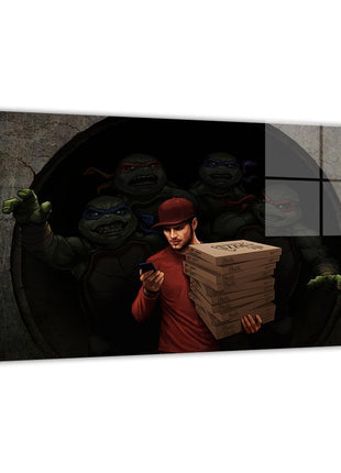 The Pizza Delivery Guy, , Posters, Prints, & Visual Artwork, Snapping [variant_option1] Print, Premium Wall Art by Snapping Turtle Gallery