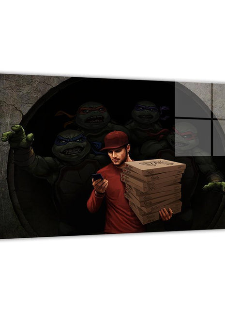 The Pizza Delivery Guy, , Posters, Prints, & Visual Artwork, Snapping [variant_option1] Print, Premium Wall Art by Snapping Turtle Gallery