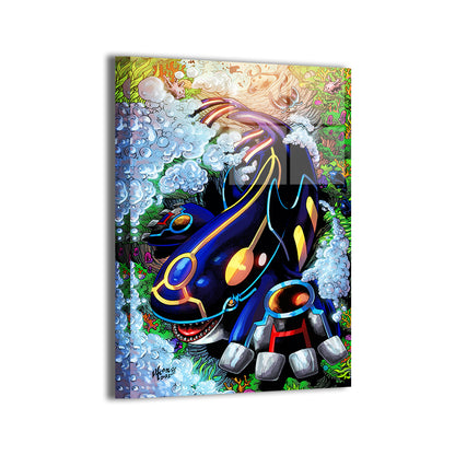  24x36 Kyogre underwater acrylic with reef life and bubble effects