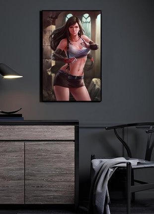 Tifa Lockhart Wall Art | Final Fantasy HD Acrylic Metal & Canvas Print - Snapping Turtle Gallery