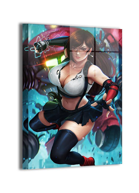Tifa Lockhart Wall Art | Final Fantasy VII Acrylic, Metal & Canvas - Snapping Turtle Gallery