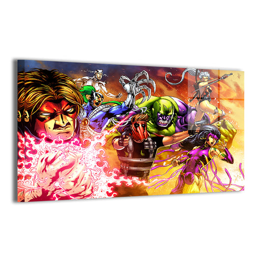 Alt: Wildcats comic book team art – 24x36 metal