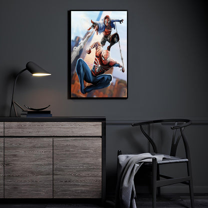 Twin Webs Wall Art Room Mockup – Spider-Man & Miles Morales by Ray Dash